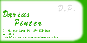 darius pinter business card