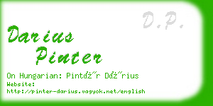 darius pinter business card